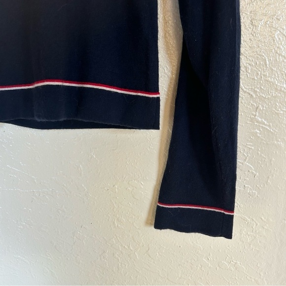 Brooks Brothers Blue and Red Cardigan size M Merino Wool Classic Preppy Academia - Picture 7 of 7